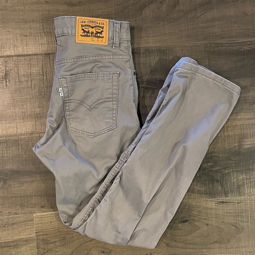 Boys Levi’s 511 Slim Gray Dress Pants, 16 Reg 28x28